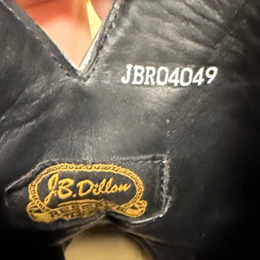 J.B. Dillon Embroidered Western Boots with Metallic Glitter Inlay Statement Co - Picture 6 of 10